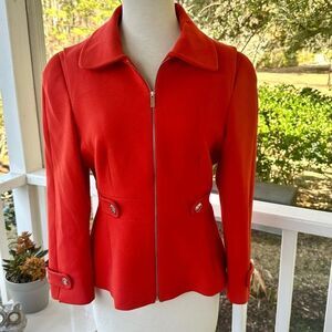 Karen Millen Zip Front Red Blazer